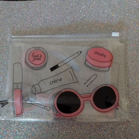 Clear Makeup Pouch - French Essentials - Picture 5 of 6